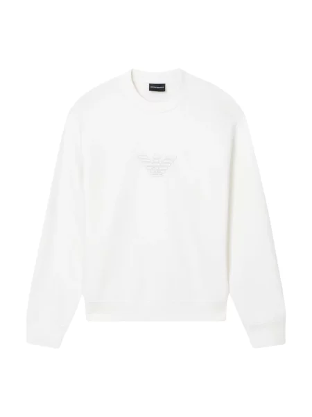 Bluza Emporio Armani z nadrukiem z dżerseju biała