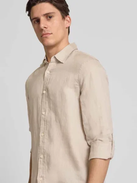 Koszula lniana o kroju regular fit z kołnierzykiem typu kent Scotch & Soda