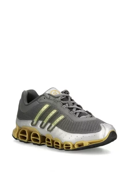 Koszulka Adidas z nadrukiem do biegania w abstrakcyjne wzory szara