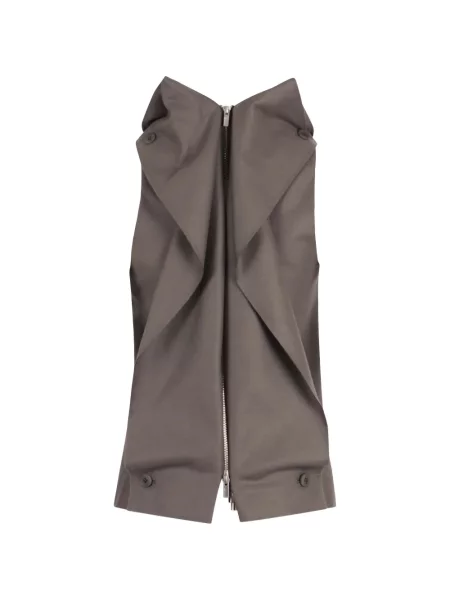 Top Issey Miyake drapat gri
