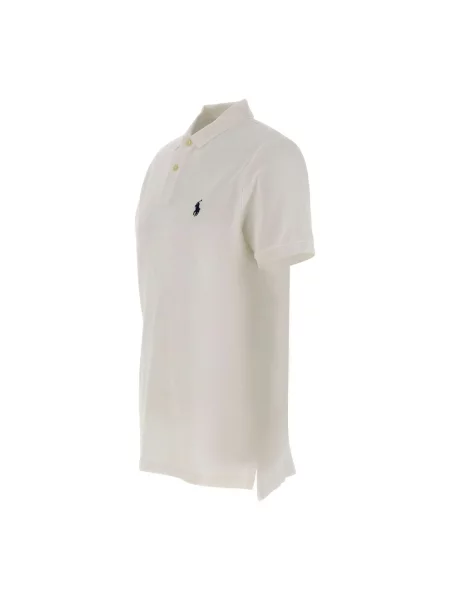Lniana koszulka polo Polo Ralph Lauren z krótkim rękawem biała