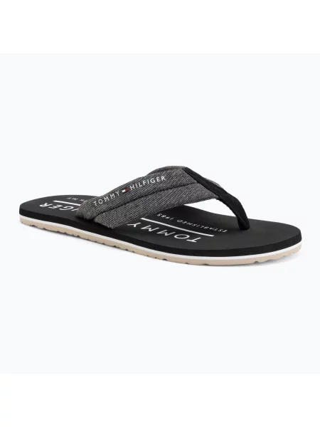 Мъжки джапанки Tommy Hilfiger Chambray Beach Sandal black черно