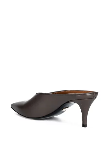 Papuci tip mules Stella Mccartney cu toc jos maro