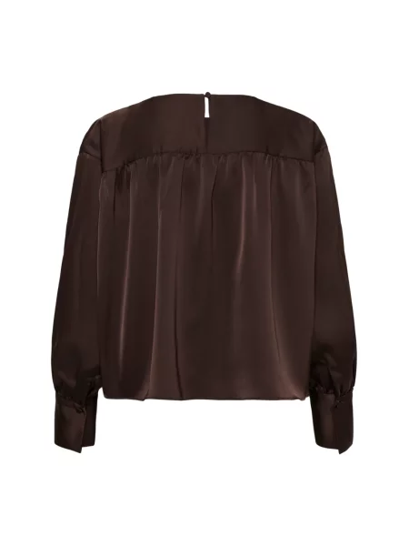 Inwear Bluzka Koszulowa Oliveiw Dawn Z Satyny braun brązowa