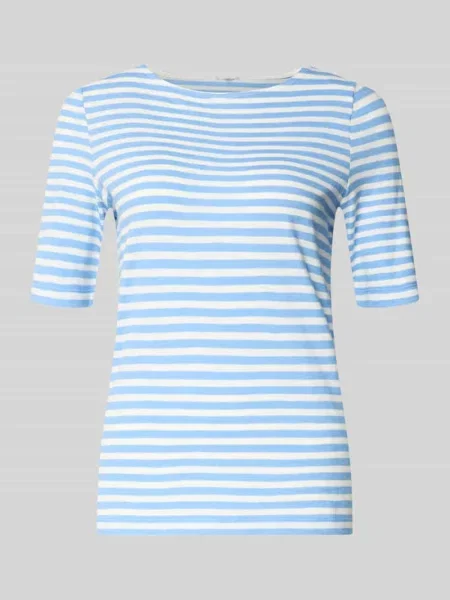 T-shirt o kroju relaxed fit z czystej bawełny S.oliver Red Label niebieska