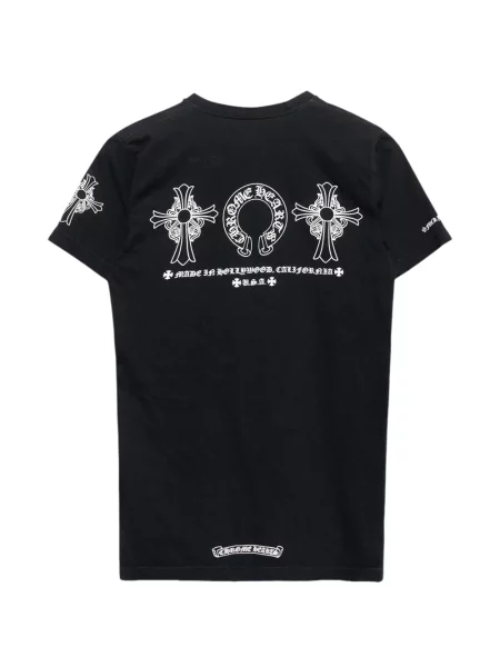 Тениска Chrome Hearts с принт със сърца черно