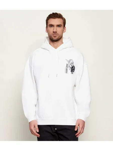 Hanorac | Relaxed fit alb