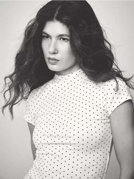 Reserved Bluză cu buline crem