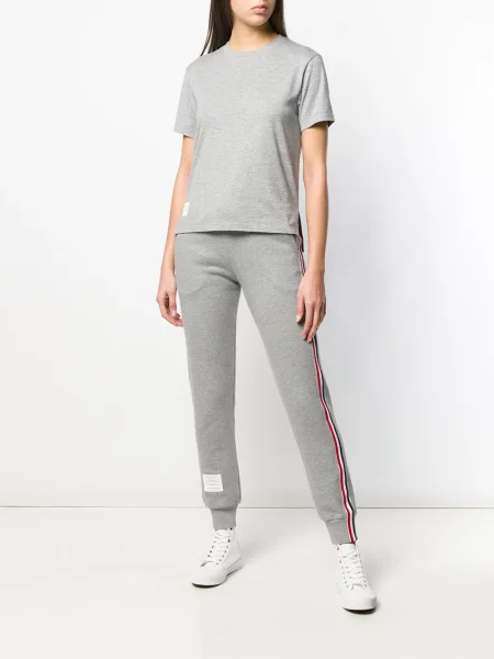 Koszulka Thom Browne z rozcieciem szara