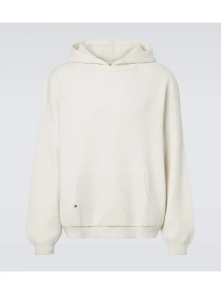 Majica s kapuljačom God's True Cashmere od kašmira bijela