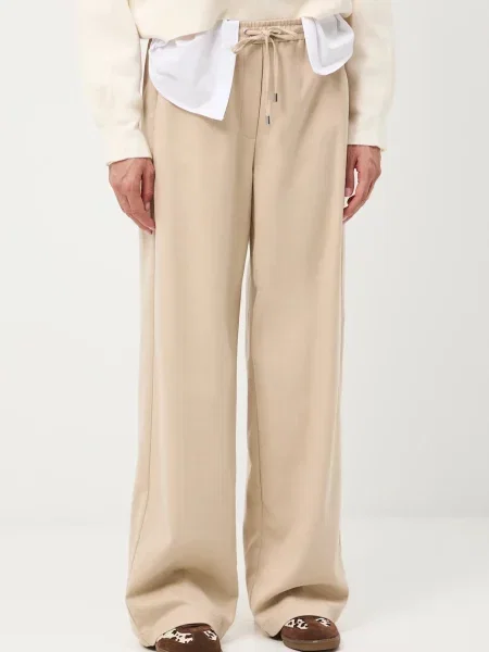 Панталон Medicine с широка каройка със стандартна талия бежово