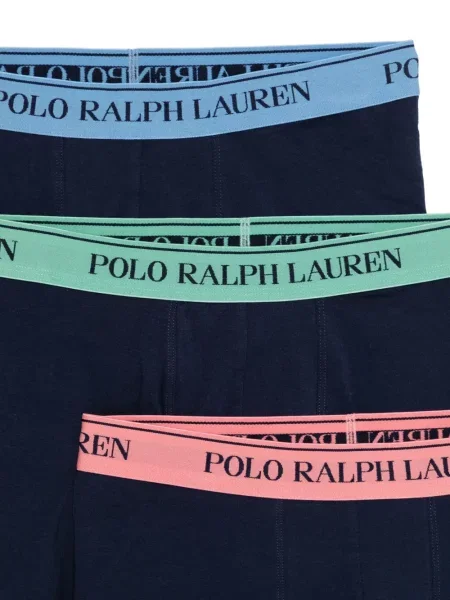 Boxeri Polo Ralph Lauren plisat cu broderie din piele gri