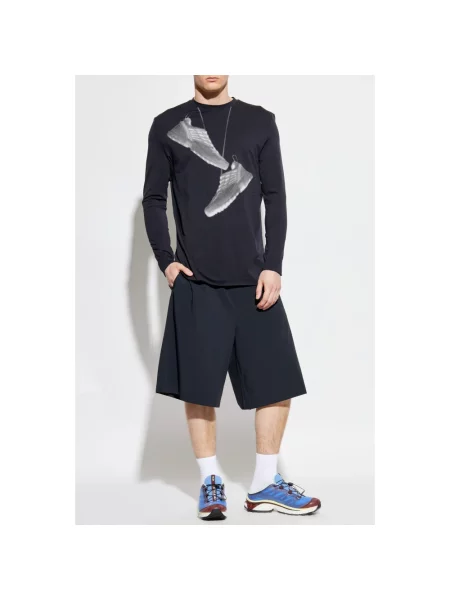 Maison Margiela longsleeve z nadrukiem czarny