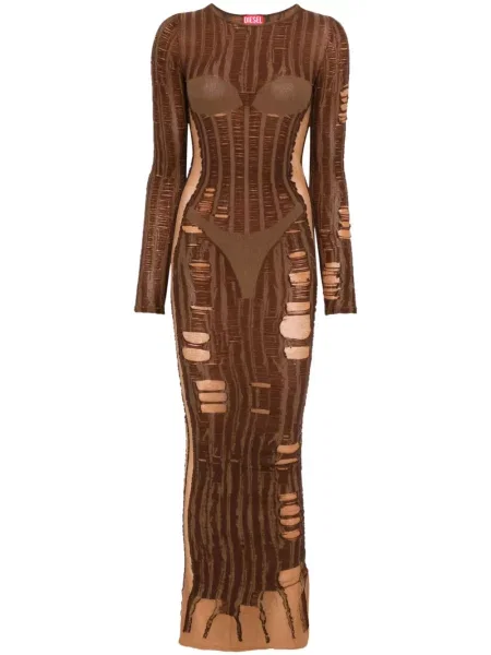 Rochie maxi Diesel de costum maro