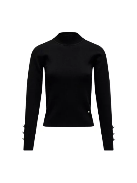 Sweter z golfem Salsa czarny
