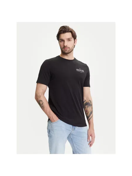 Tommy Hilfiger T-shirt Stack Crna Regular Fit bijela