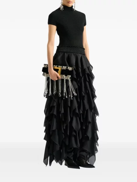 Lung fustă Balmain negru