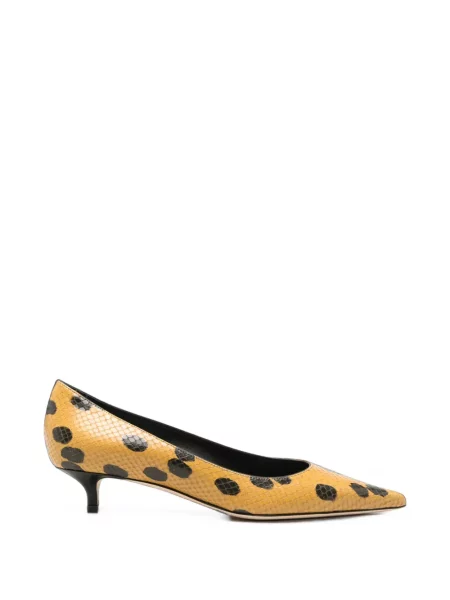 Pantofi cu toc Jimmy Choo cu buline galben