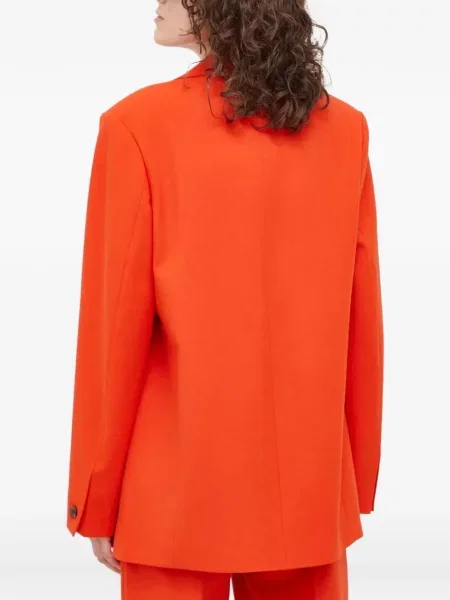 Sacou Samsøe Samsøe cu un singur rând de nasturi portocaliu