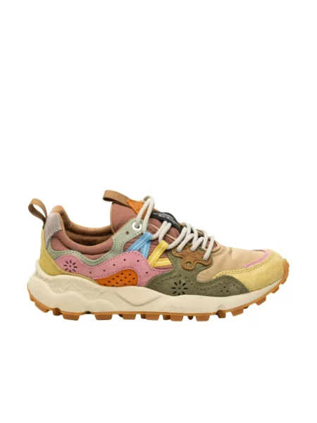 Sneakersy Flower Mountain skórzane w kwiatki szare
