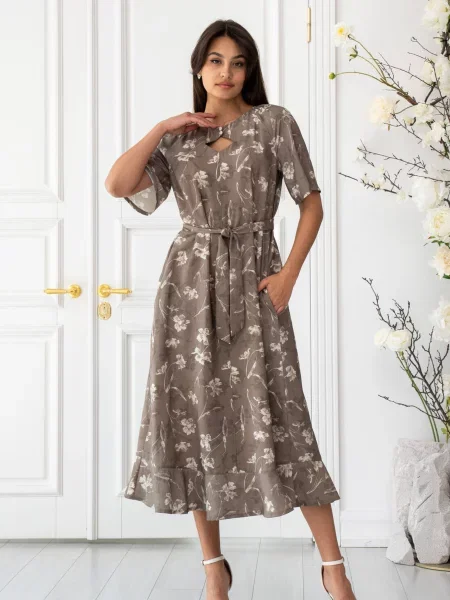 Сукня міді RiMari сіро/бежевий бежева