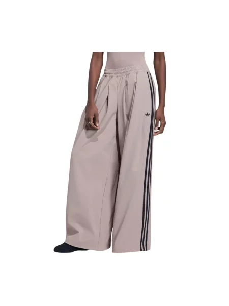 Adidas Originals Spodnie Dresowe Adilenium Z Plisami braun beżowe