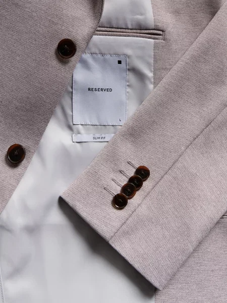 Reserved Приталений піджак з віскозою буряковий 