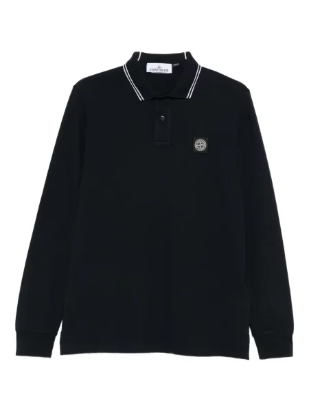 Polo Stone Island cu strasuri albastru