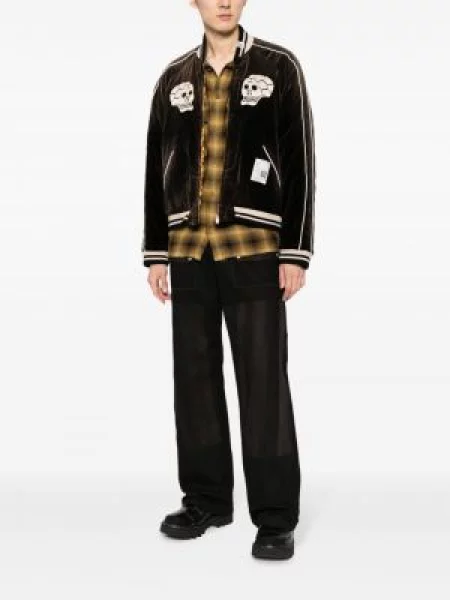 Bomber striukė Maison Mihara Yasuhiro velvetinė ruda