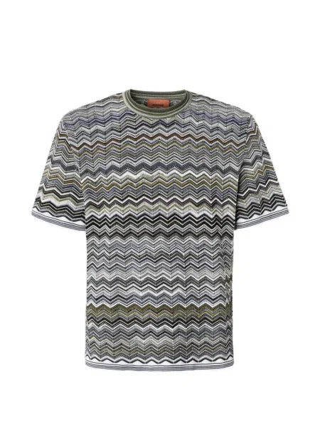 Tricou Missoni tricotate gri