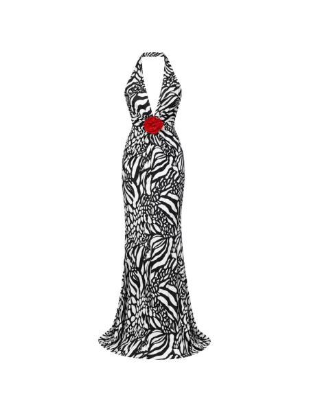 Rochie maxi Roserry cu imagine negru