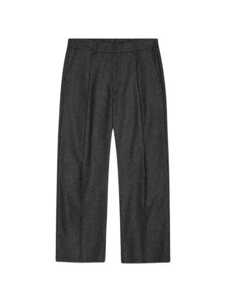 Pantaloni Nn07 cu model herringbone gri
