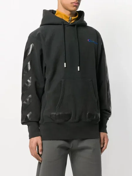 Hanorac Off-white cu autograf alb