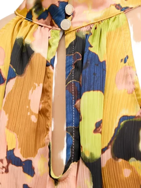 Top Morgan cu model floral galben