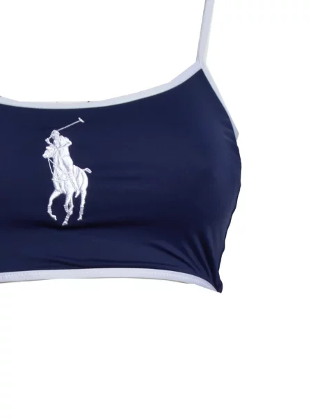 Hímzett felső Polo Ralph Lauren kék