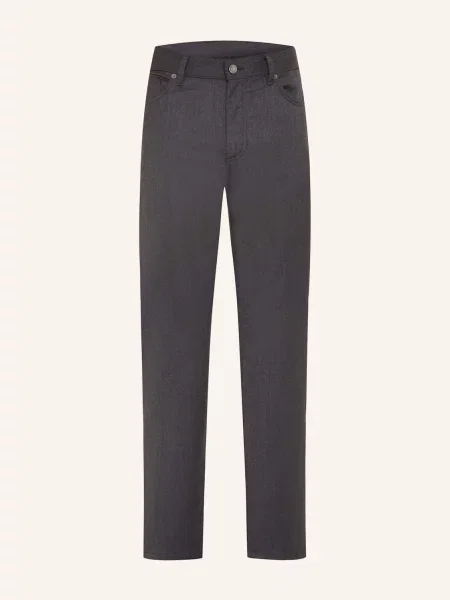 Zegna Kalhoty Slim Fit tmavě šedá