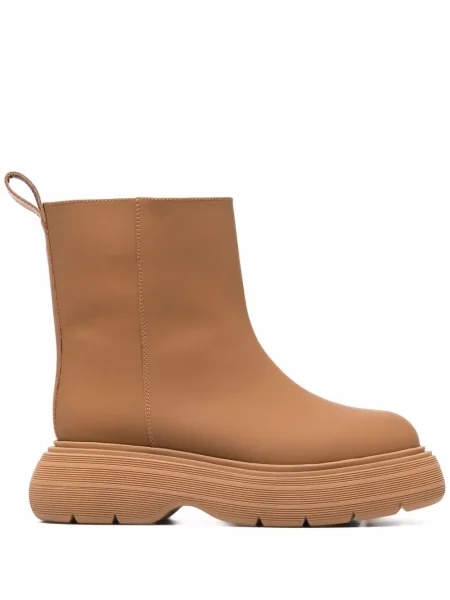 Cizme scurte Giaborghini din piele chunky maro