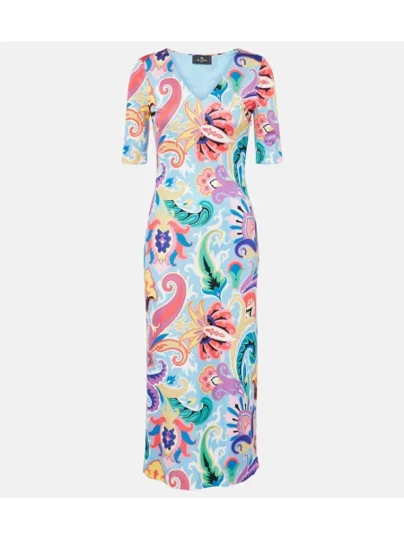 Sukienka midi Etro z wzorem paisley do kolan garniturowa