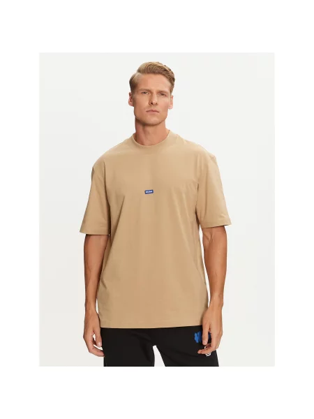 Hugo T-shirt Nieros Regular Fit bež