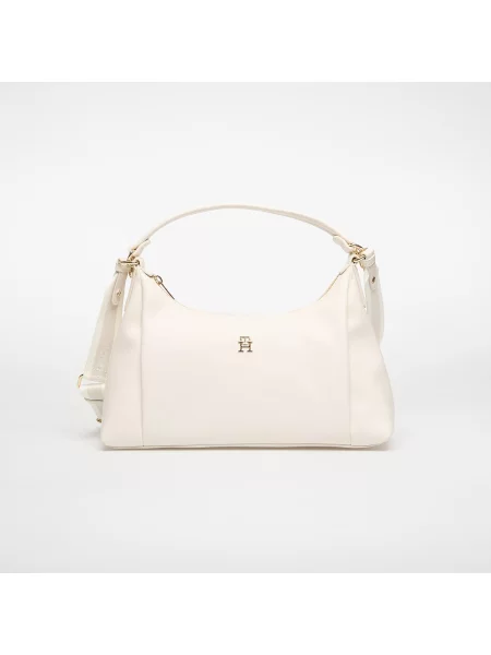 Torebka Tommy Hilfiger skórzana beżowa