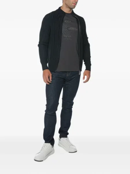 Cardigan Armani Exchange tricotate negru