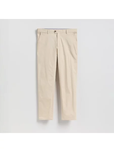 Reserved Kalhoty chino slim fit béžová