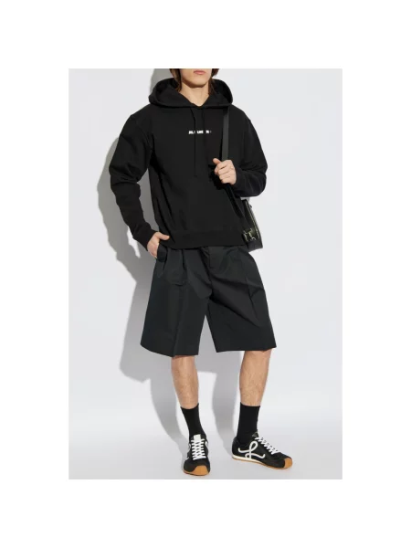 Bluza z kapturem Jil Sander czarna
