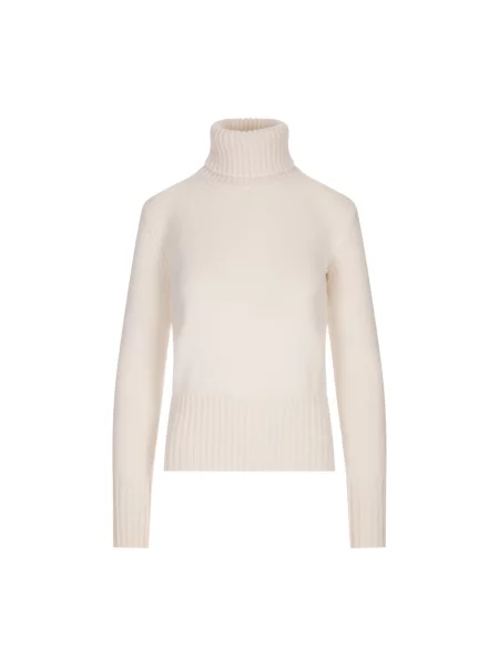 Sweter z golfem Fedeli z kaszmiru biały