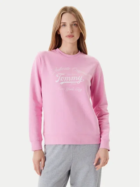 Tommy Jeans Pulóver Essential rózsaszín