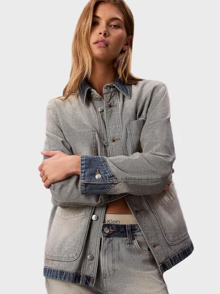 Джинсова куртка Calvin Klein Jeans сіра