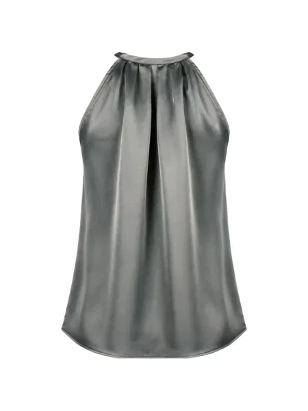 Top Marella din satin gri