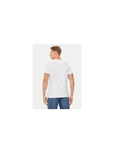 Tommy Hilfiger Póló Global Stripe Regular Fit fehér