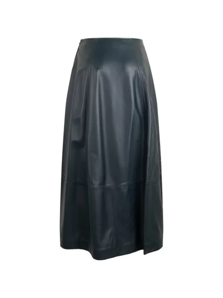 Fustă din piele Alberta Ferretti albastru