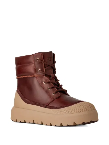 Botine Ugg cu șireturi din dantelă maro